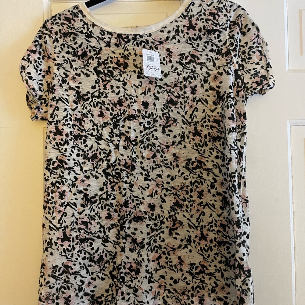 NWT Free People short sleeve cotton tee, M - Picture 1 of 5